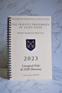 2023 Liturgical Ordo & FSSP Directory